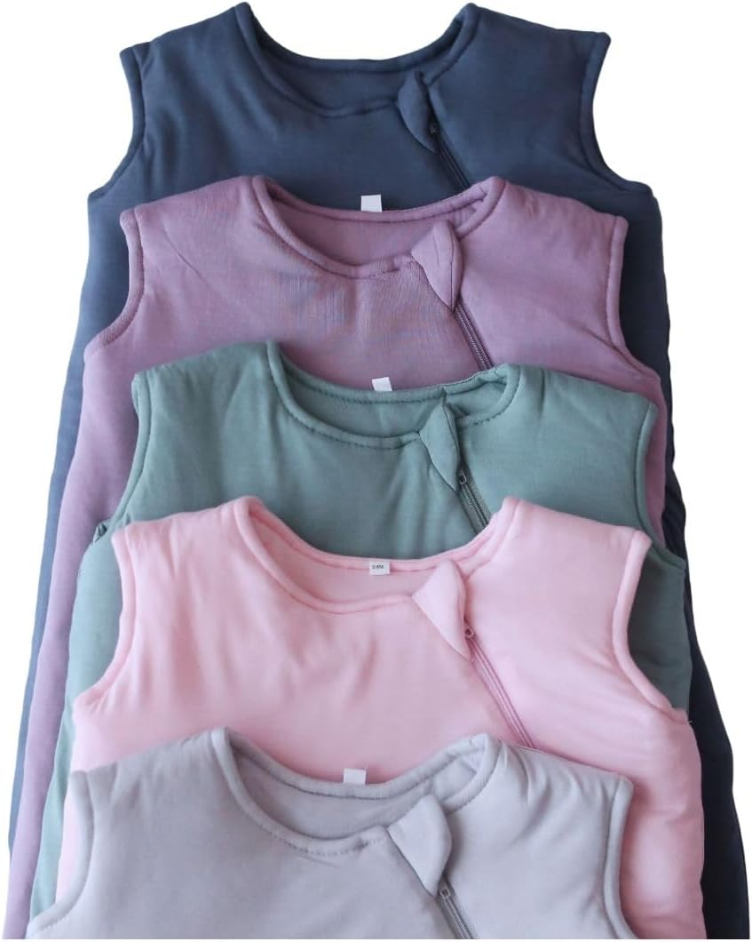 Baby Sleeping Bag 1 TOG for Babies 0-6 Months, Bamboo Fabric for Moderate Temp. (18 to 24&deg;C), Highly Breathable, J-Shaped Double Zipper for Easy Nappy Changes, Grey Storm - by Zoe Sage image number 1