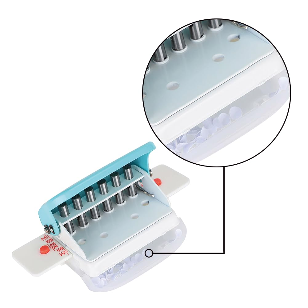 Manual Binding Machine, Paper Puncher 6 Holes Cinch Punching Machines Handheld Comb Binder Machine Book Maker for A4 A5 B5 Notebook Scrapbook Diary Planner Office School Supplies image number 3