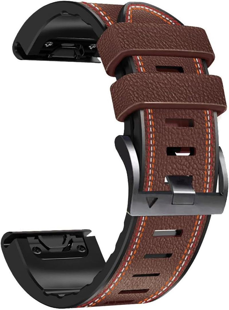 Fleshy Leaf 22Mm Tricolor Band Bracelet Strap Compatible for Garmin Fenix 8 47Mm / Epix Pro 47Mm, Fenix 7,Fenix 6,Fenix 6 Pro,Fenix 5,Fenix 5 Plus,Approach S60 S62,Forerunner 935 945,Quick Release Strap Wristband