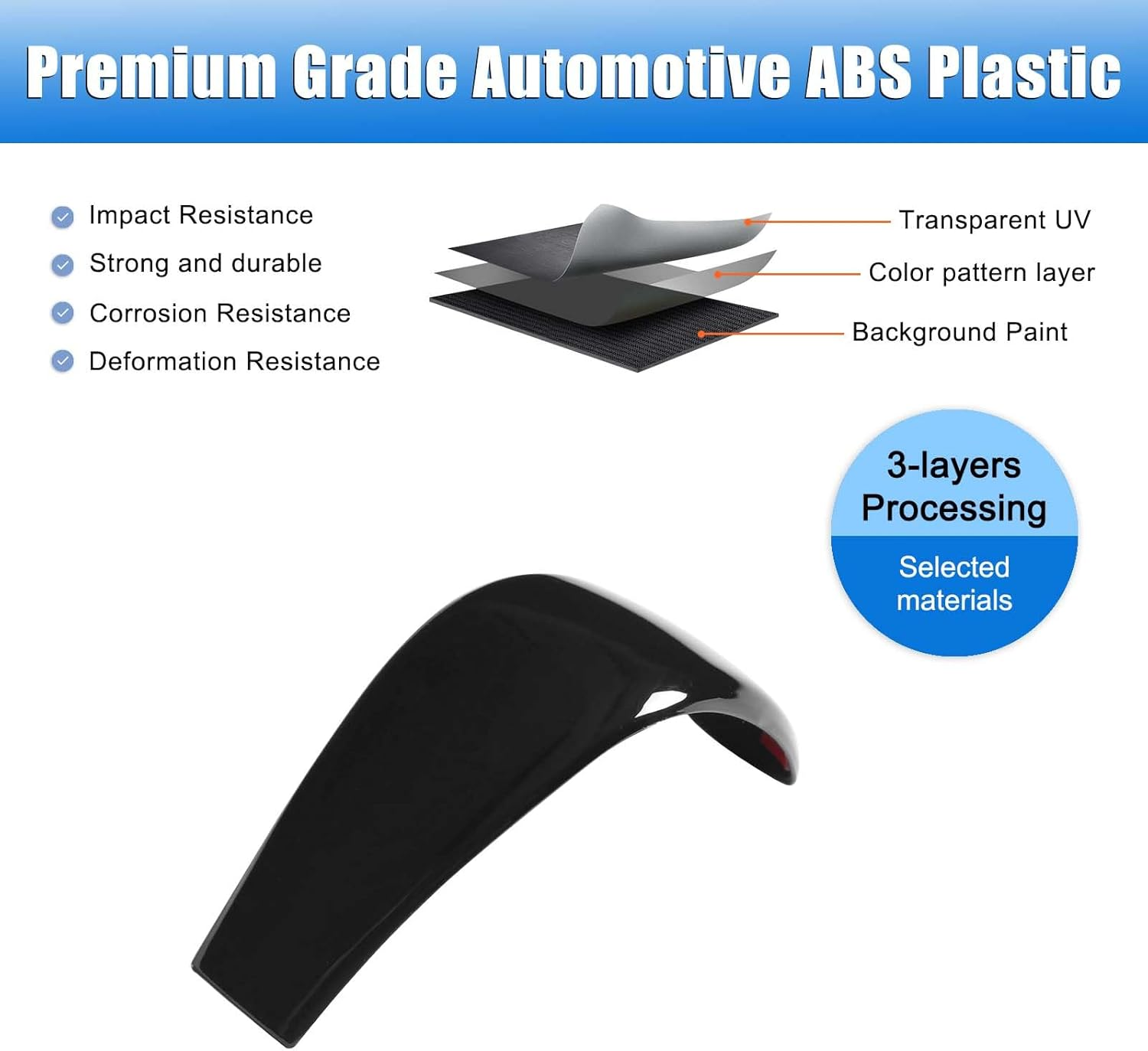 Gear Shift Knob Cover Trim Compatible with Ford Ranger/T6/T7 2015-2018 Accessories | ABS Shifter Head anti Scratch Protector | 1PC Set (Glossy Black) - Carbon Fiber Pattern image number 5