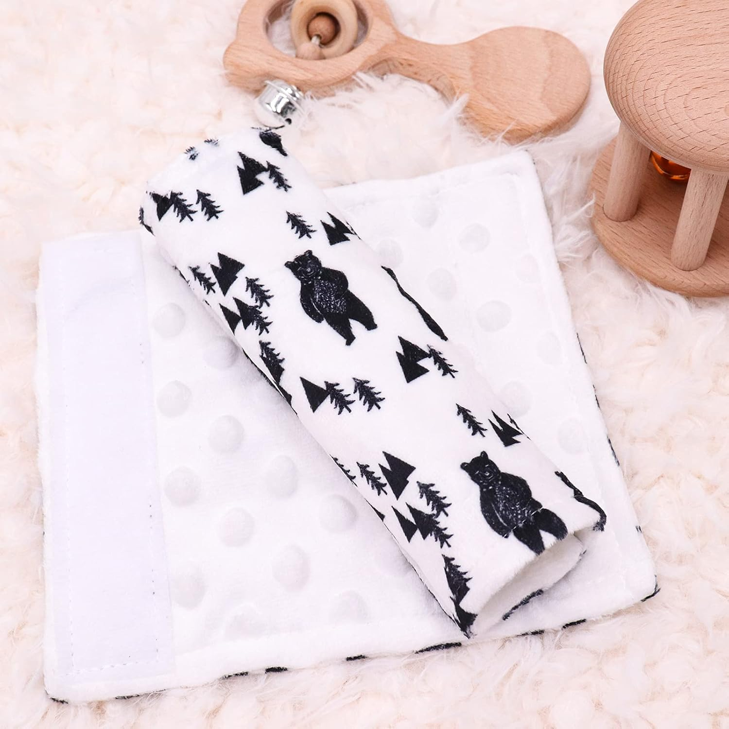 Baby Car Seat Belt Covers, Adventure Mountain Car Seat Straps Shoulder Pads for Girls Boys, Minky Seat Belt Protectors for Car Seats/Pushchair/Stroller, for Kids Newborn Infants Toddlers - Adventure Mountain image number 2