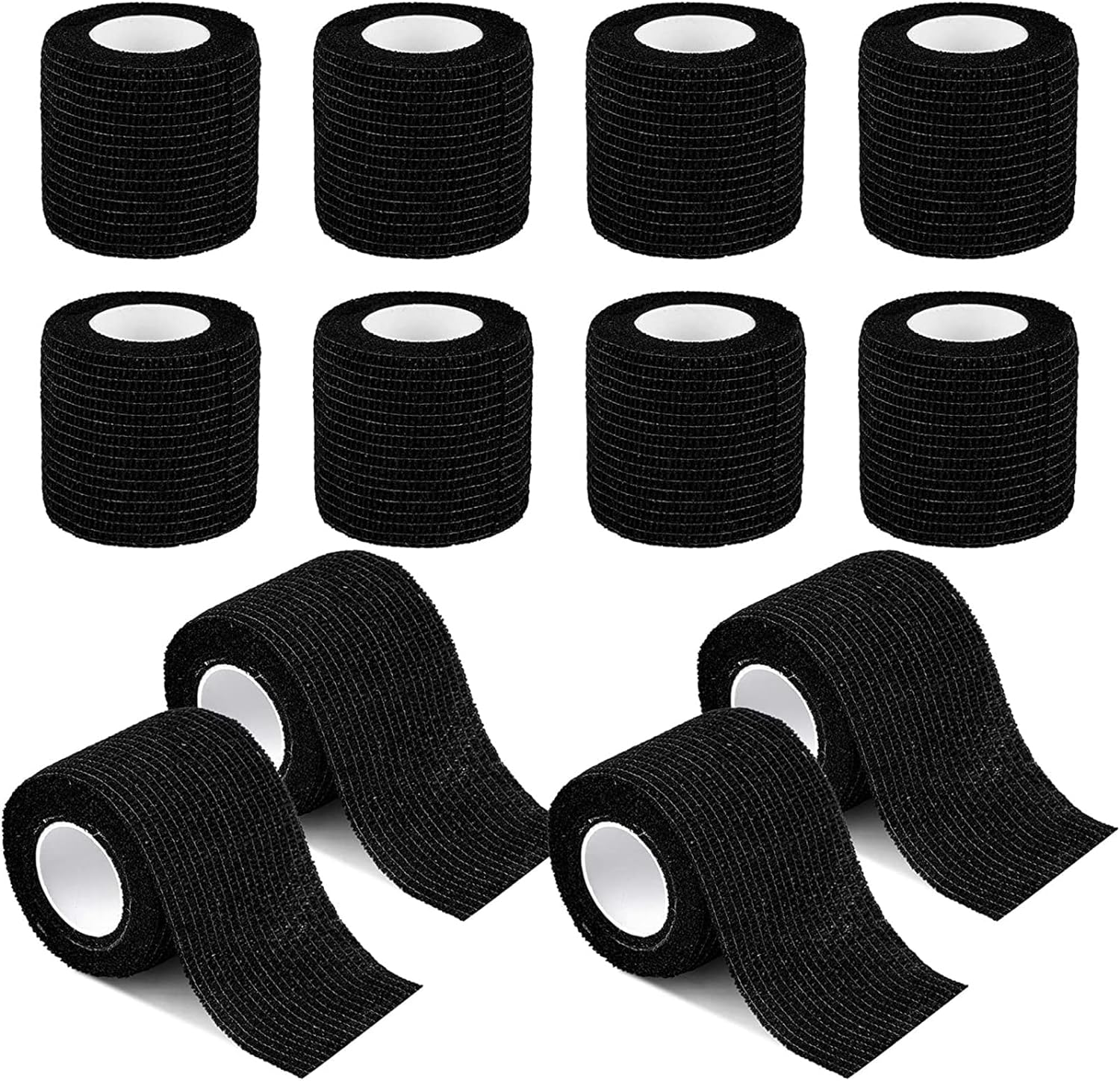 Cohesive Bandage Valuehall 12 Rolls Non-Woven Elastic Bandage Breathable Cohesive Wrap Bandage Waterproof Self Adhesive Bandage First Aid Tape Vet Wrap for Relieve Swelling and Pain V3C09 image number 1