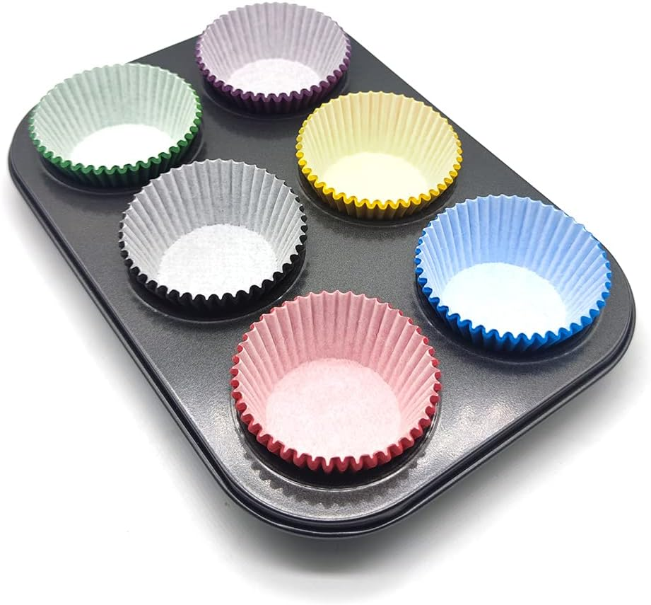 Standard Baking Cups, Classic Black Greaseproof Festive Cupcake Liners, 150-Count image number 4