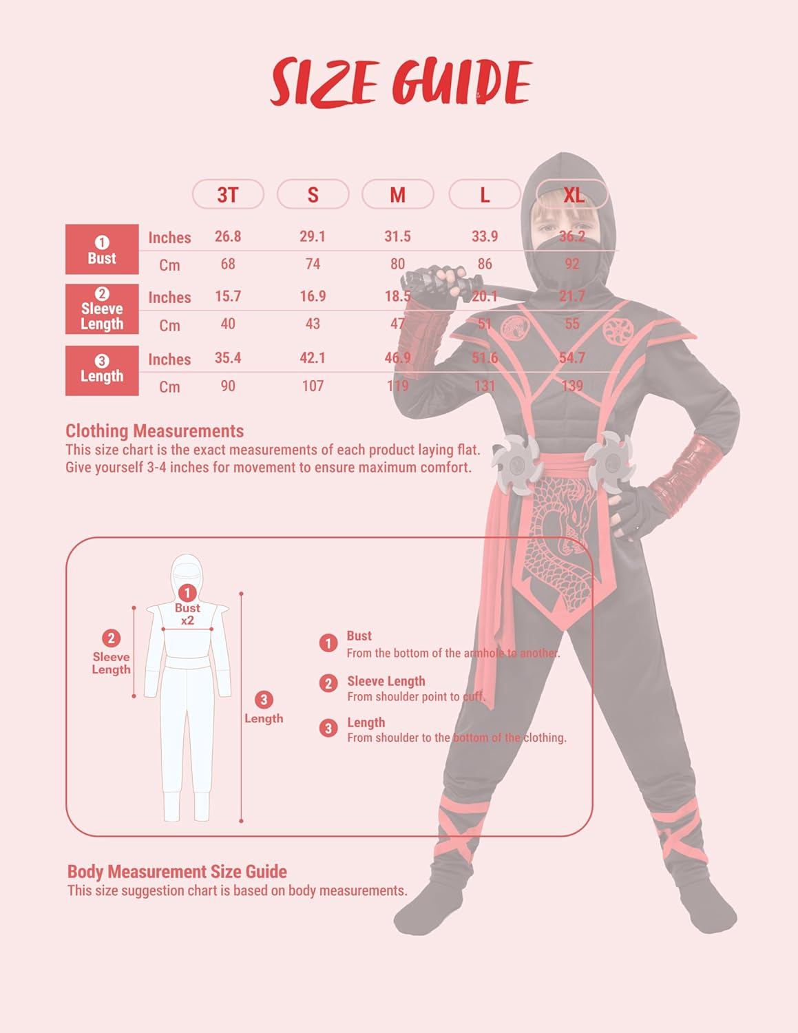 Spooktacular Creations Halloween Ninja Costume Kids, Ninja Dragon Jumpsuit Set, Boys Halloween Costume for Dressup Party image number 4