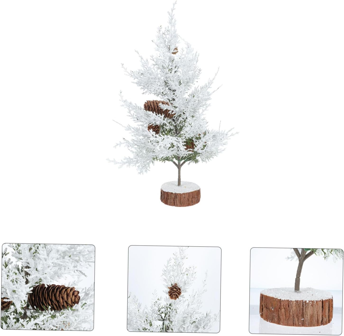 SHOWERORO Miniature Pine Trees 1Pc Christmas Tree Ornaments Vivid Desktop Ornaments for Christmas Decor