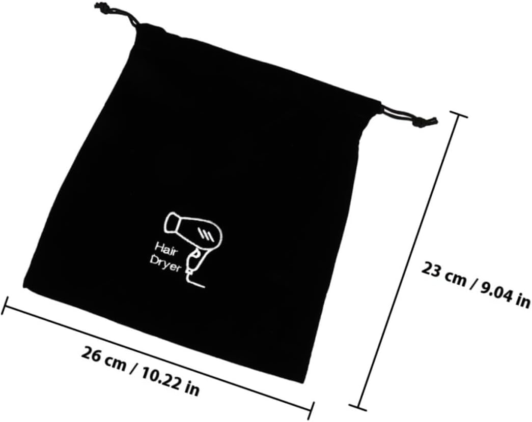Baluue Flannel Hair Dryer Bag Drawstring Storage Pouch for Travel for Blow Dryer and Hair Tools Capacity Toiletry Bag for Trips image number 1