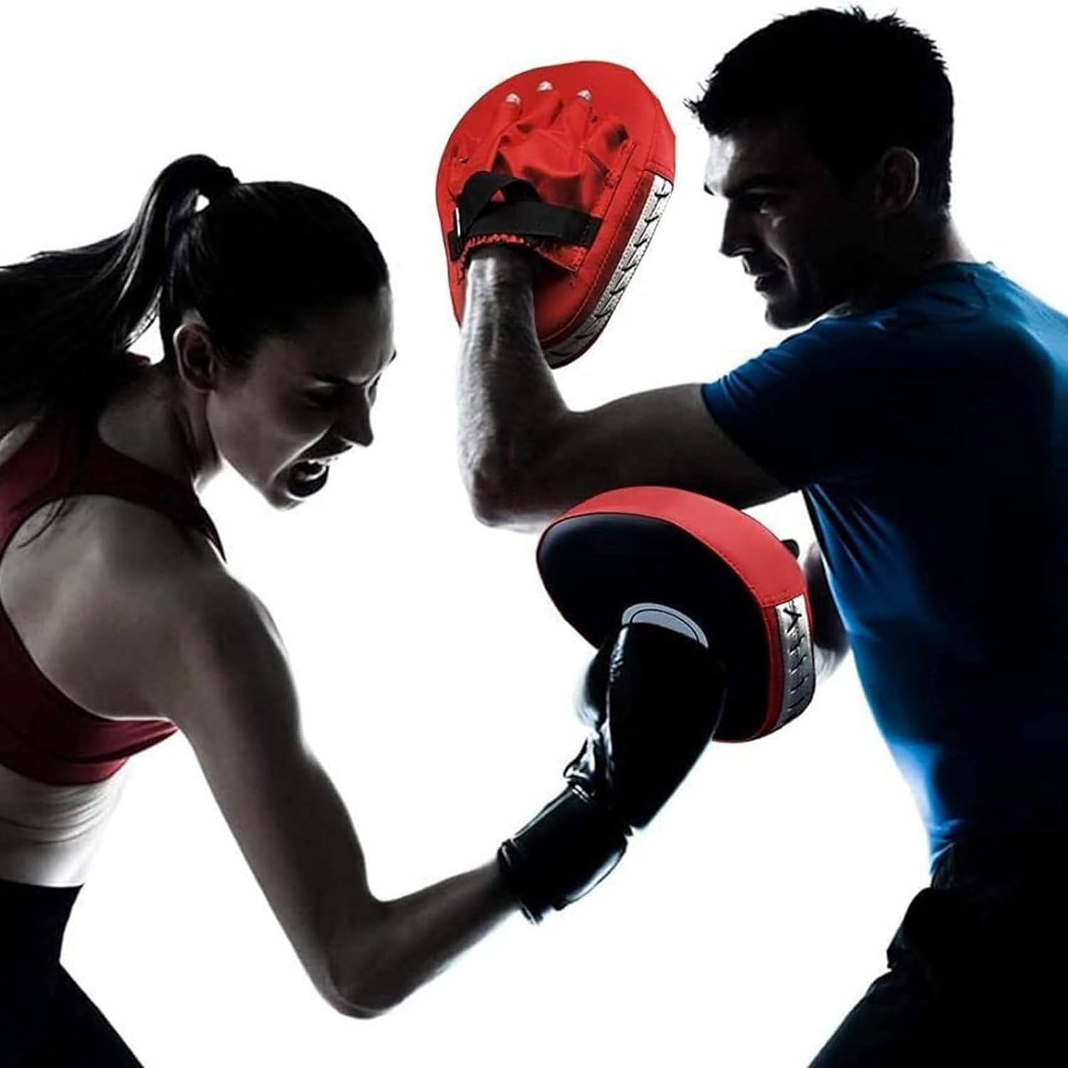 2Pcs Boxing Focus Pads High Elasticity EVA Non-Toxic Punching Target Mitts for Hook Jab Strike MMA UFC Kickboxingmuay Thaikarate Training Padded image number 6