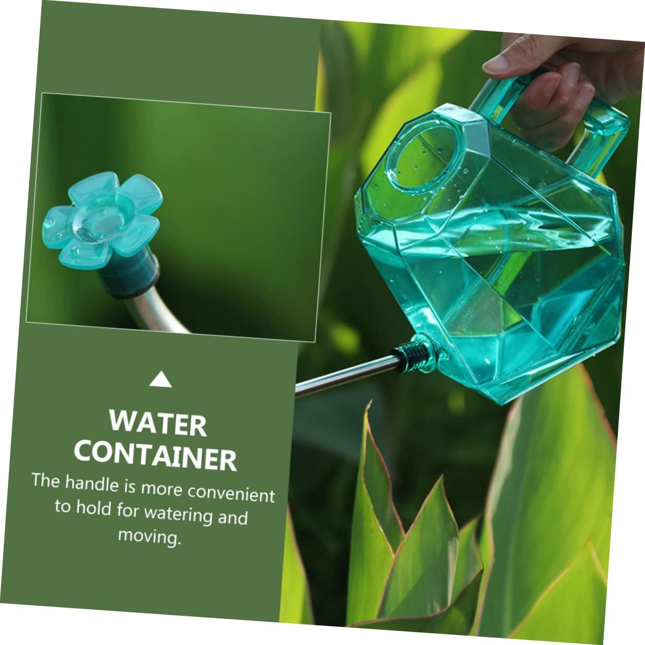 Kisangel Long Spout Watering Can for Gardening Supplies Portable Household Watering Pot Stainless Steel Construction for Indoor Plants and Outdoor Garden Use image number 3