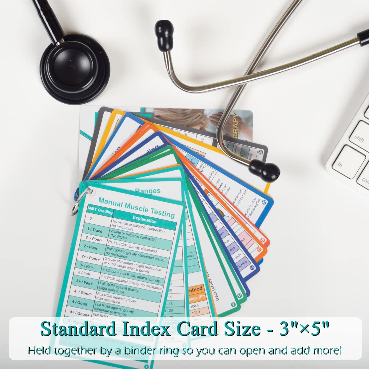 Uniarea Occupational Therapy Reference Pocket Guide - Must Have OT Resource, 32 Pages OT Quick Tips for OT Student Occupational Therapist Gifts, 17 Cards Pocket Sized 3"&times;5" - General Adult Rehab Set