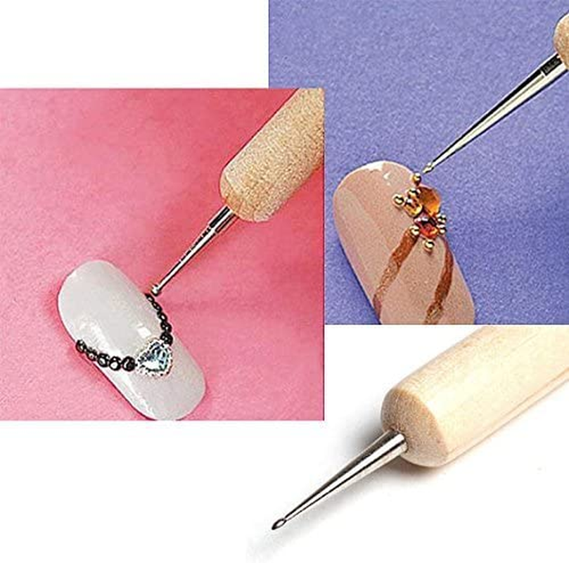 5Pcs Wooden Ball Styluses Tool Set for Embossing Pattern Clay Sculpting, Nail Art image number 0