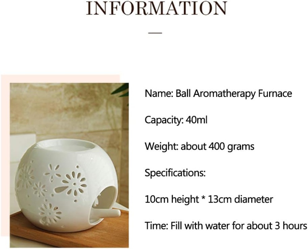 Scented Candle Fragrance Melter Tea Light Holder,Ceramic Oil Burner Wax Melt Burner,Aromatherapy Essential Oil Diffuser Candle Holder for Home Decor Meditation image number 1