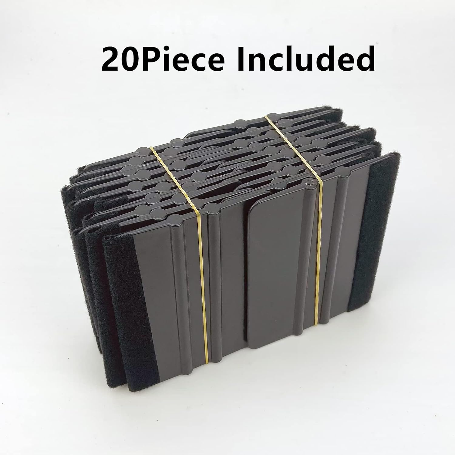 Umaki 20Piece Vinyl Wrap Squeegee Decal Applicator Car Tint Film Scraper with Microfiber Felt, Scratchless Plastic Squeegee for Craft Adhesive Vinyl, Vinyl Film Wrap Automotive Graphic,Black image number 2