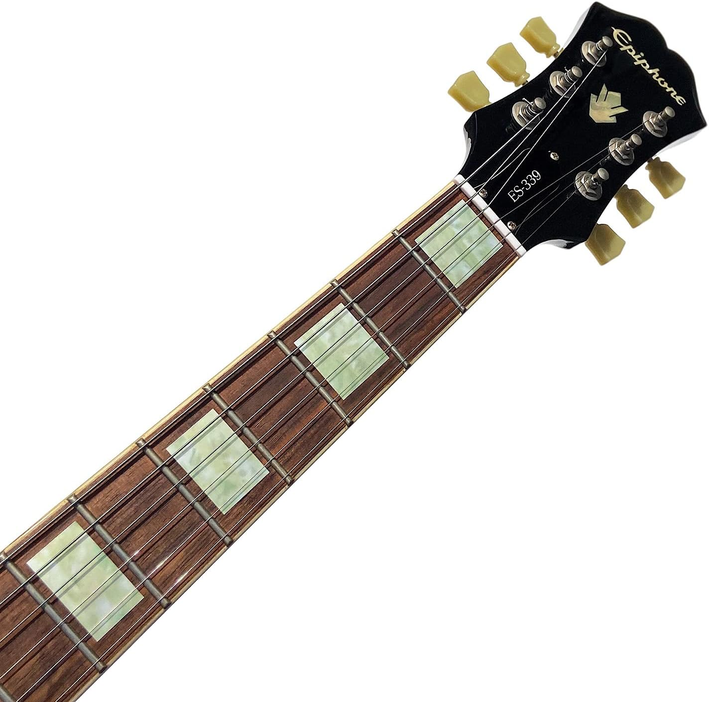 Inlay Sticker Fret Markers for Guitars & Bass - LP/SG Blocks - Aged White Pearl, F-005BL-AW image number 4