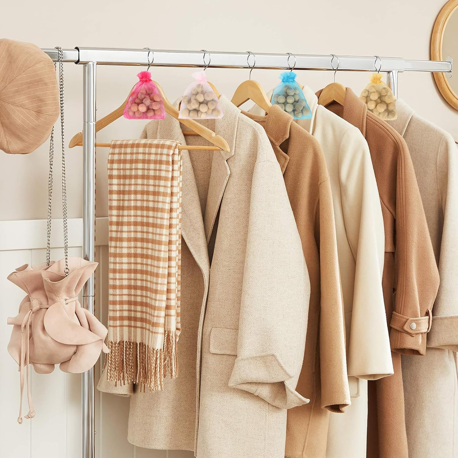 160 PCS Moth Protection Storage Essentials Fresh Cinnamomum Camphora Root for Closet Storage,Better Insect Repellent than Cedar Balls, Longer Lasting Effect,Repelling Clothes Moths and Other Pests(8 Bags, 160 Balls) image number 6