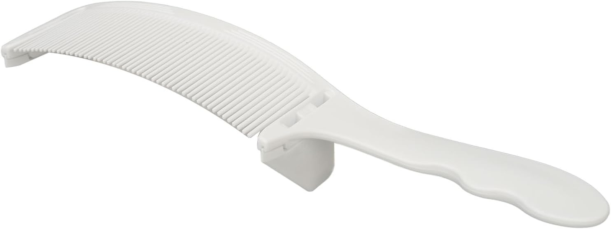 Generic Barber Clipper Comb, Flat Top Multifunctional Ergonomic Curved Clipper Comb Lightweight for Salon for Hair (White)