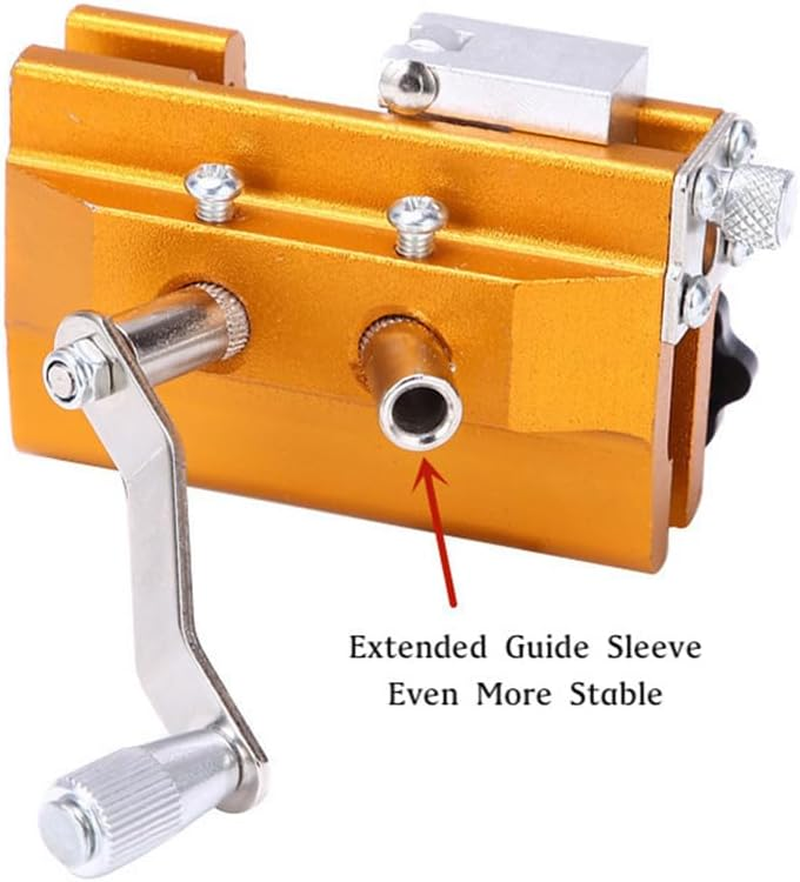 Chainsaw Sharpener, Hand Crank Chainsaw Sharpener, Portable Chainsaw Sharpening Kit with Vise Jig Guide Sleeve & 5X Grinding Rod for Electric Chainsaws All Chain Saws image number 3