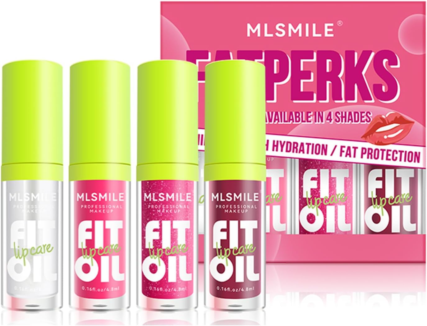 Joyeee Hydrating Lip Oil Set, 6 Pcs Fruit-Flavored Lip Gloss Set, Roll-On Lip Oil for Women Teenage Girls, Transparent Moisturizing No-Sticky Lip Gloss Lip Care