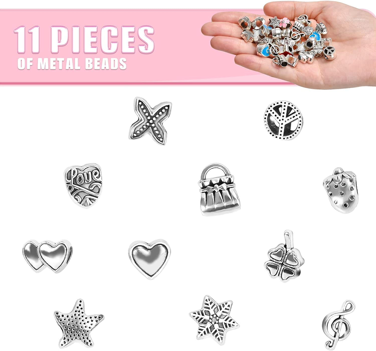 ZOOI Unicorn Gifts for Girls Gifts for 5-12 Year Old Girls, Gifts for Teenage Girls Gifts, Girls Birthday Presents, Charm Bracelet Making Kits for Girls, Jewellery Making Kit Arts and Crafts for Kids image number 4