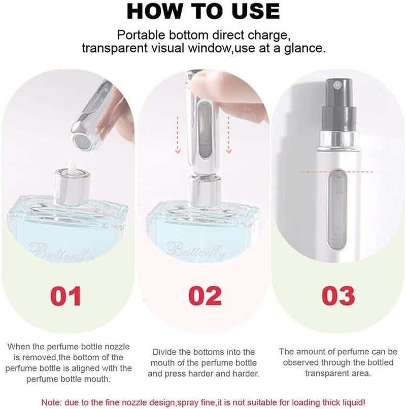 AIMALL 8ML Travel Portable Mini Refillable Perfume Atomizer Bottles Spray Pump Scent &ndash; Durable & Leak-Proof Design image number 6