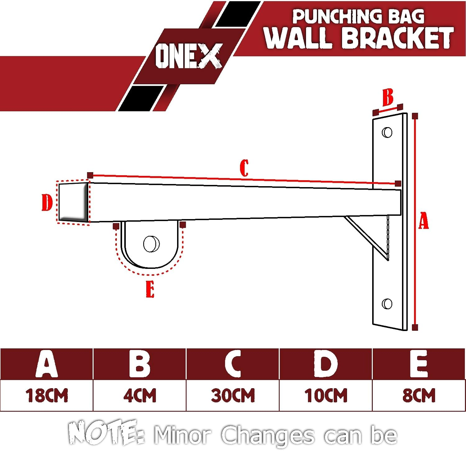 Punch Bag Wall Bracket 12 Inch Heavy Duty Iron Punch Bag Wall Bracket Mount Hanging Stand with D-Ring Hook, Includes Wall Fixings Ideal for Boxing, MMA, Kickboxing and Muay Thai Training