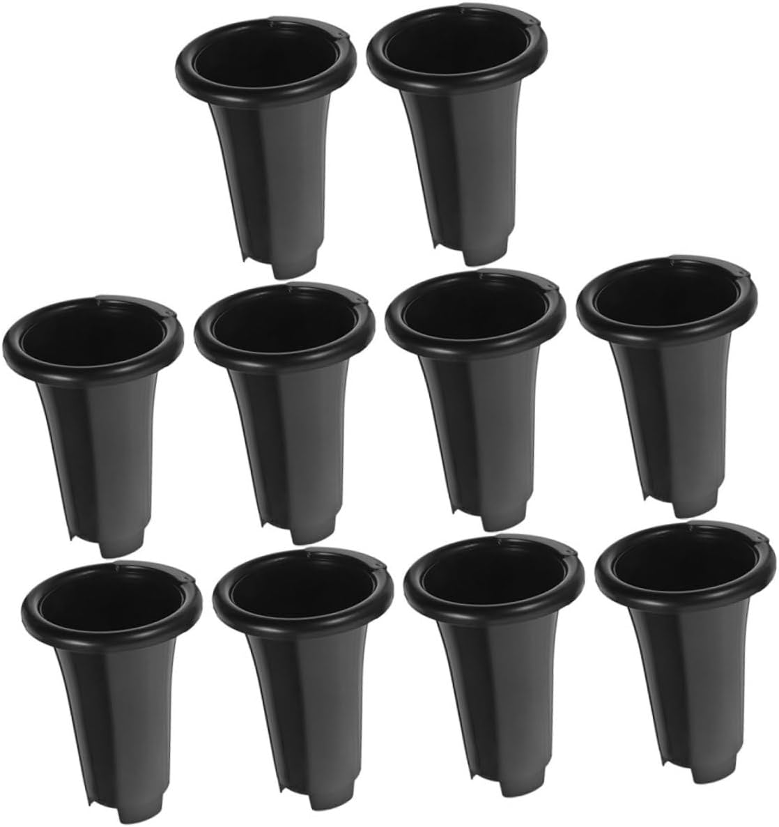 Generic Elegant Orchid Set 10 Plastic Pots Sturdy Construction Leakproof Base for Home and Office image number 2