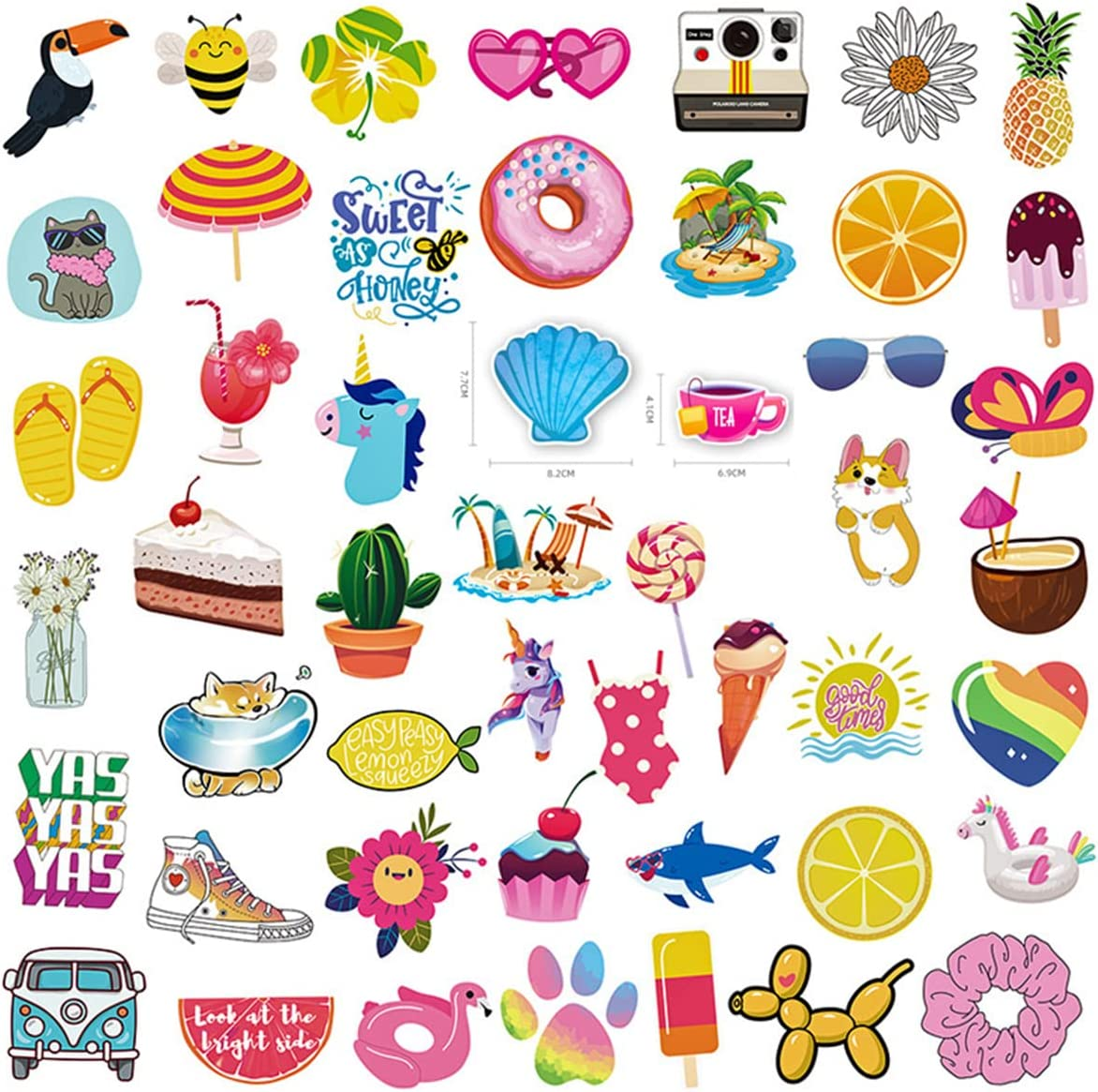 100Pcs Mixed Cute Cartoon Stickers for Kids,Stickers for Water Bottles,Vinyl Waterproof Aesthetic Stickers for Hydro Flask, Laptop, Computer, Phone, PC, Skateboard, Luggage for Girls, Kids image number 1
