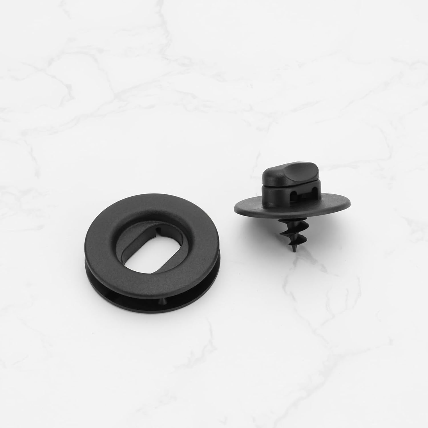 Ecsing 4 Sets of Car Floor Mat Brackets Hole Rotation Buttons Foot Mat Fixing Clips 3D0864851B 3D086485171N Compatible with Volkswagen Compatible with Skoda image number 4