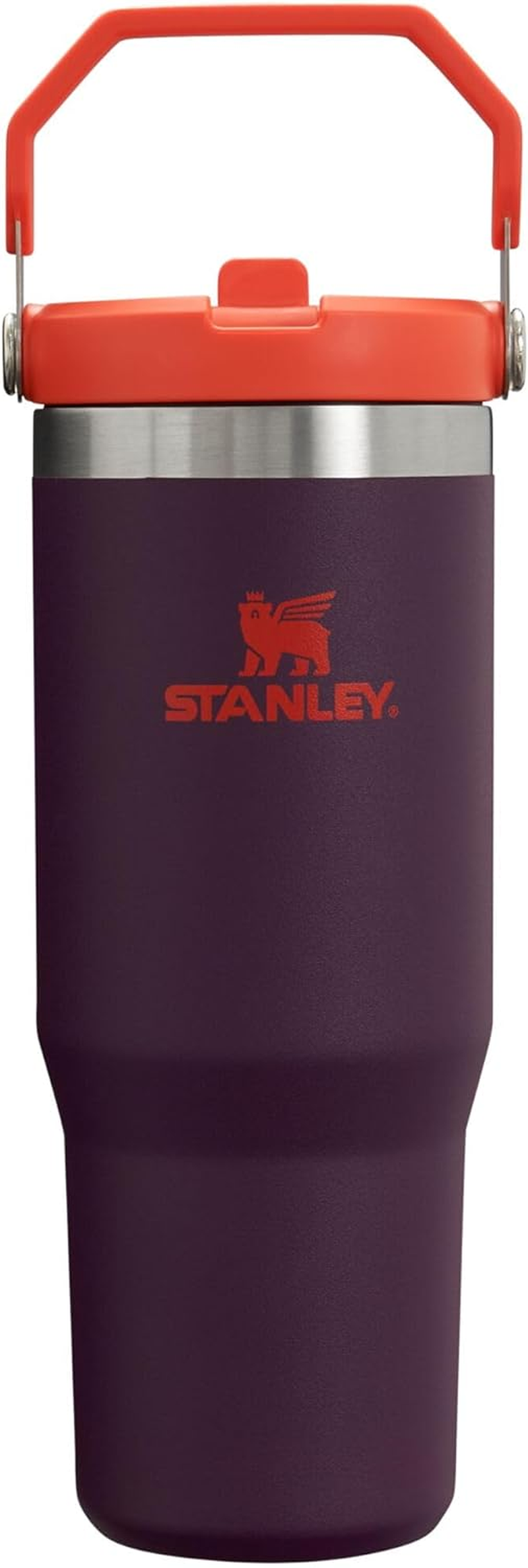 Stanley Iceflow Stainless Steel Tumbler - Vacuum Insulated Water Bottle for Home, Office or Car Reusable Cup with Straw Leak Resistant Flip Cold for 12 Hours or Iced for 2 Days, Plum, 30OZ