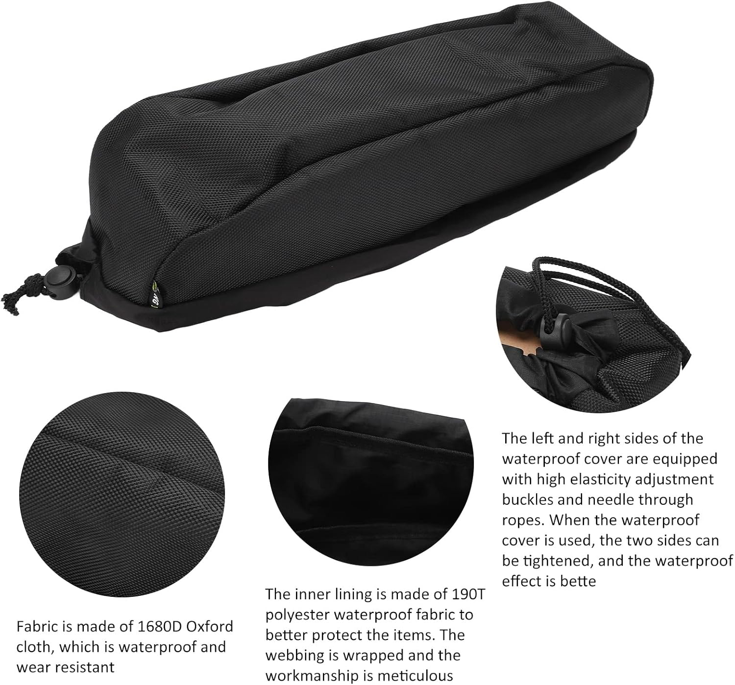 E-Bike Battery Protector Cover, Detachable Sealed Waterproof Bag for Outdoor Cycling, Lithium Battery anti Mud Cover with Drawstring Design image number 2