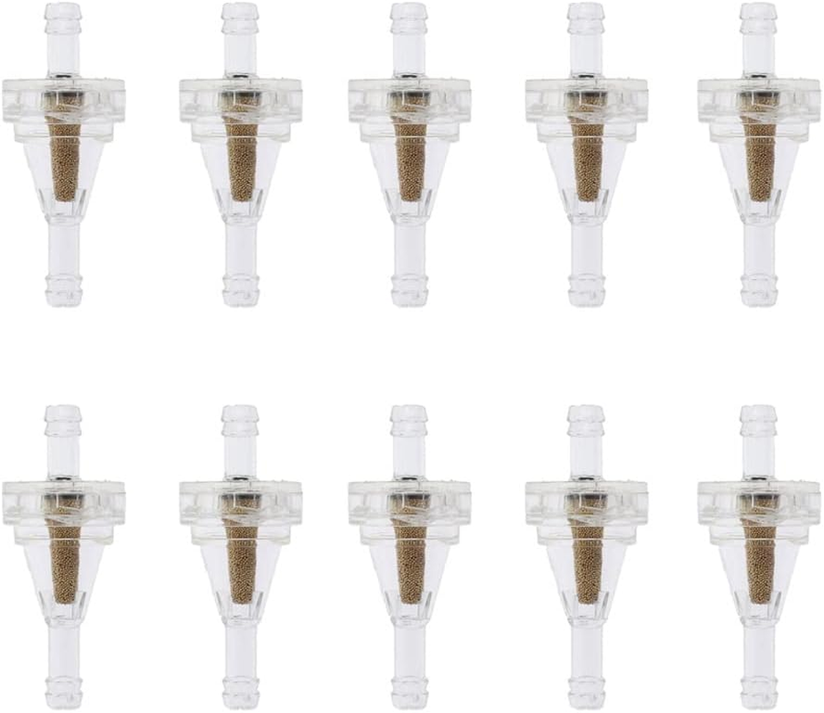 BRAVECOW 10Pcs Universal 1/4" Fuel Filters Small Engine Inline Carb Fuel Gas Filters for Dirt Bike ATV UTV Motorcycle Snowmobile image number 2