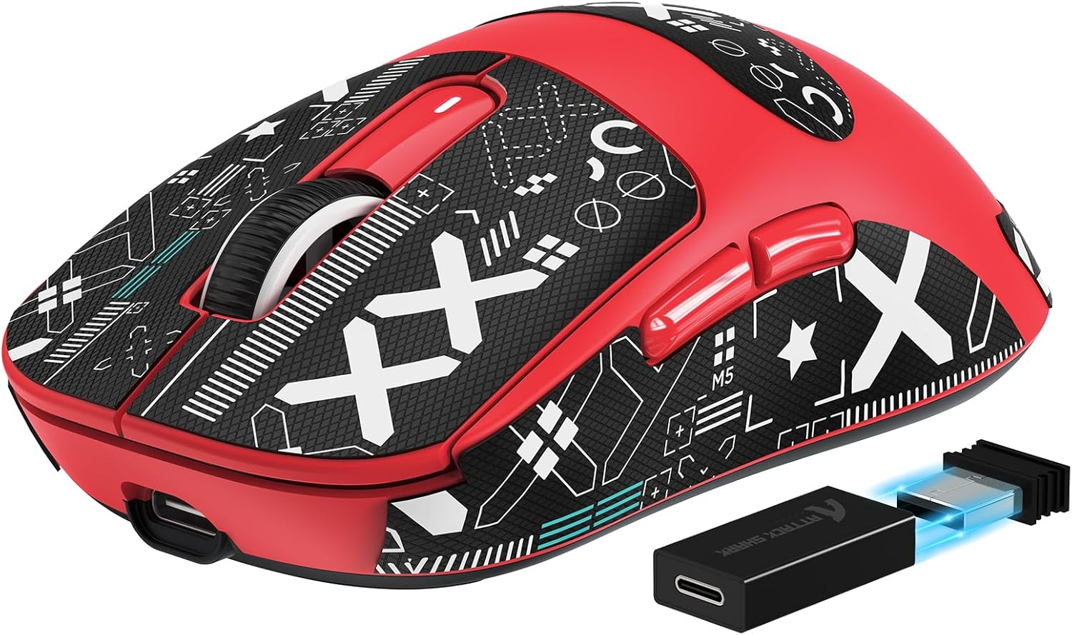 MANBASNAKE Attack Shark X3 Pro 4K/8K Hz Mouse, 59G Superlight BT/2.4G Wireless/Wired Gaming Mouse, Pixart PAW3395 Gaming Sensor, 26000 DPI, Programmable Buttons for Win11/Xbox/Ps/Mac(White)