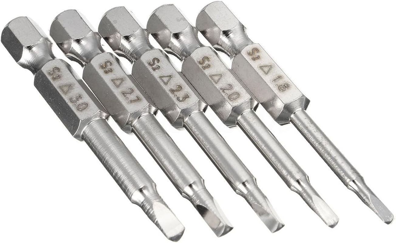 Yakamoz Hex Head Drill Set, 5Pcs 1/4 Inch Hex Shank Magnetic Triangle Head Screwdriver Bits Set image number 2