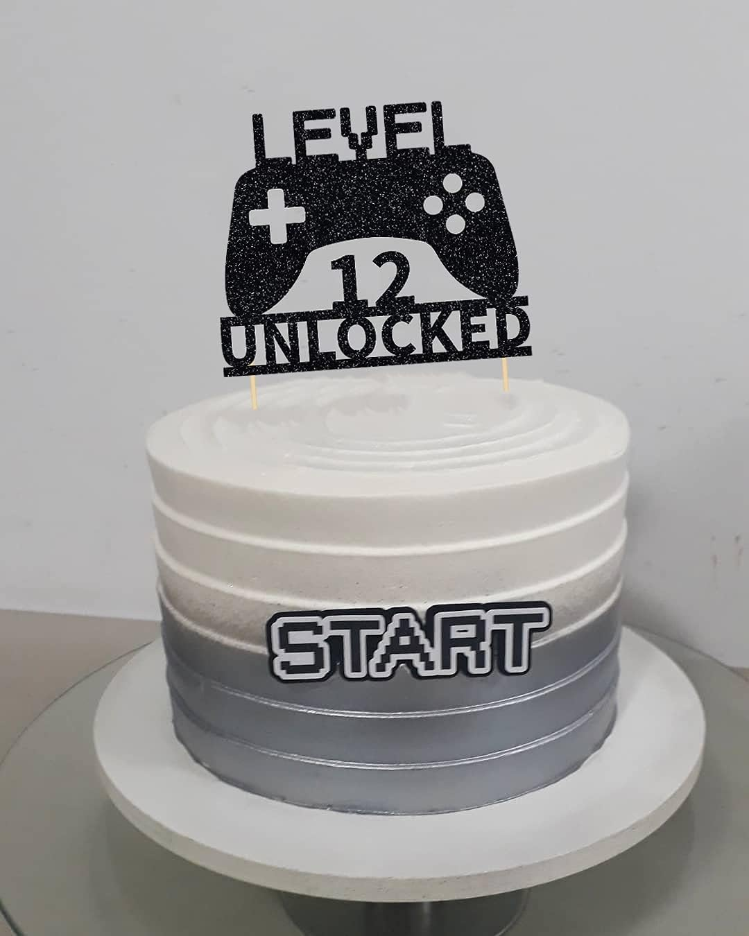 Level 12 Unlocked Cake Topper 12Th Birthday Cake Topper Video Game Controller Theme Cake Decorations Party Supplies image number 6