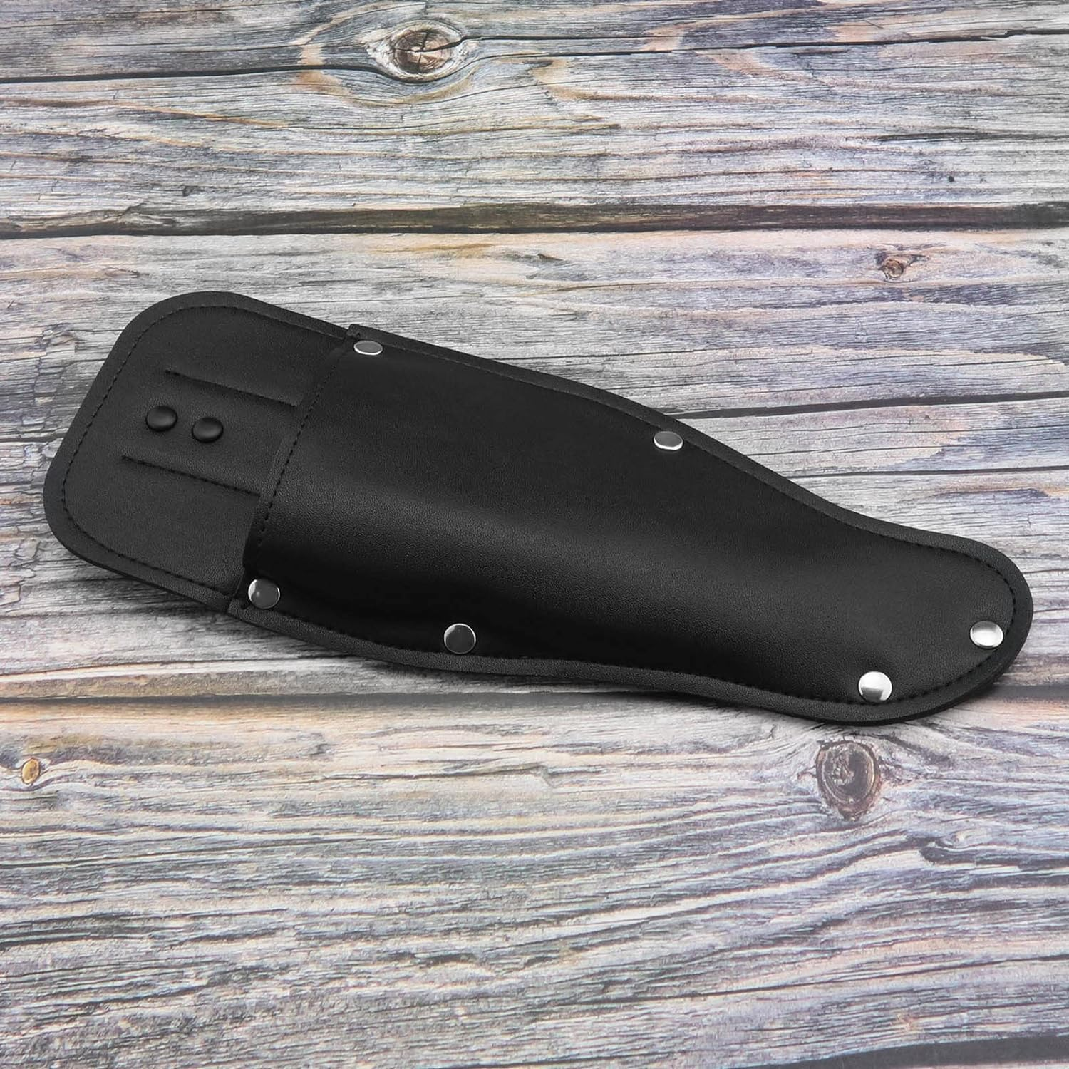 Garden Pruner Sheath Garden Pruner Protective Case PU Leather Holster Protective Cover Scabbard for Gardening Tools Plier Scissors Black image number 3