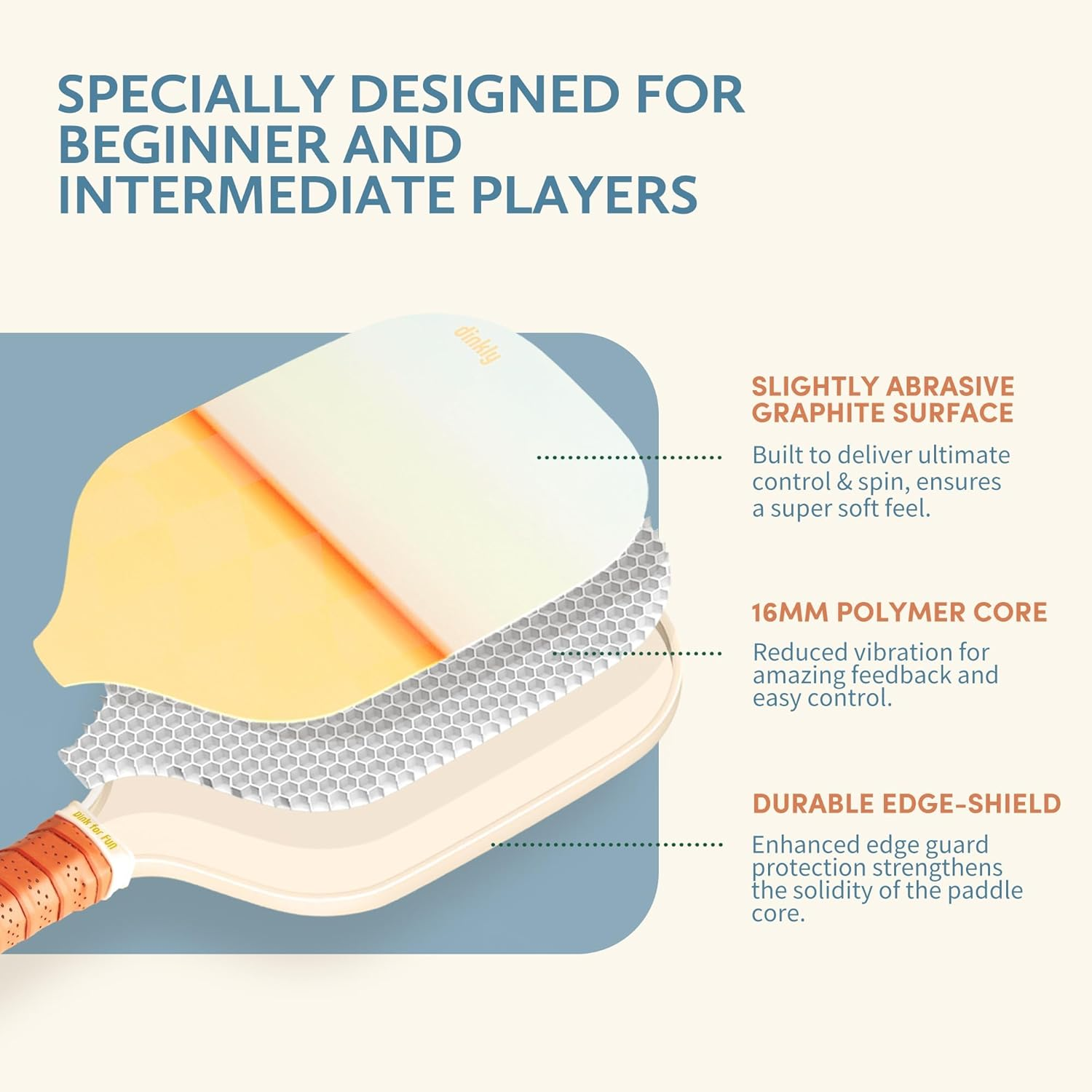 Pickleball Paddles Set of 2/4- USAPA Approved Graphite/Fiberglass Pickleball Racket, 2 Pickleball Rackets, 4 Balls and 1 Portable Carry Bag, Aesthetic Pickle Ball Set for Men Women Beginners image number 3