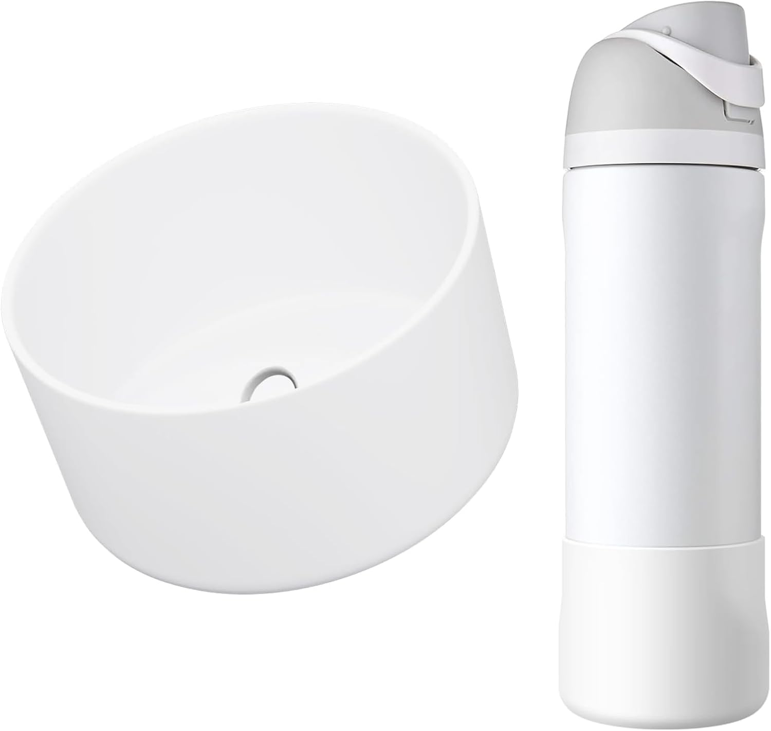 2 PCS Silicone Water Bottle Boot for Owala Freesip 24 Oz, Anti-Slip Protective Sleeve Bottom Bumper Protector for Twist and Flip Stainless Steel Water Bottles image number 3