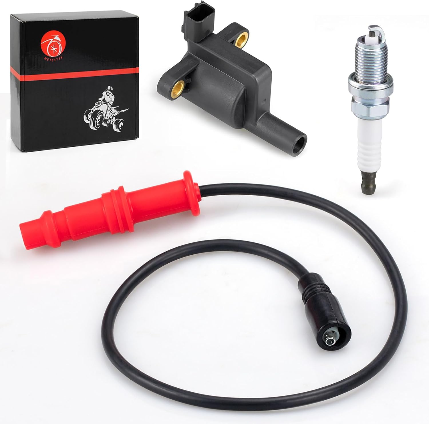 Ignition Coil W/Wire Cap & Spark Plug for Polaris Sportsman EPS/EFI/XP 550 2009-2014 Sportsman 500 EFI 2008-2014
