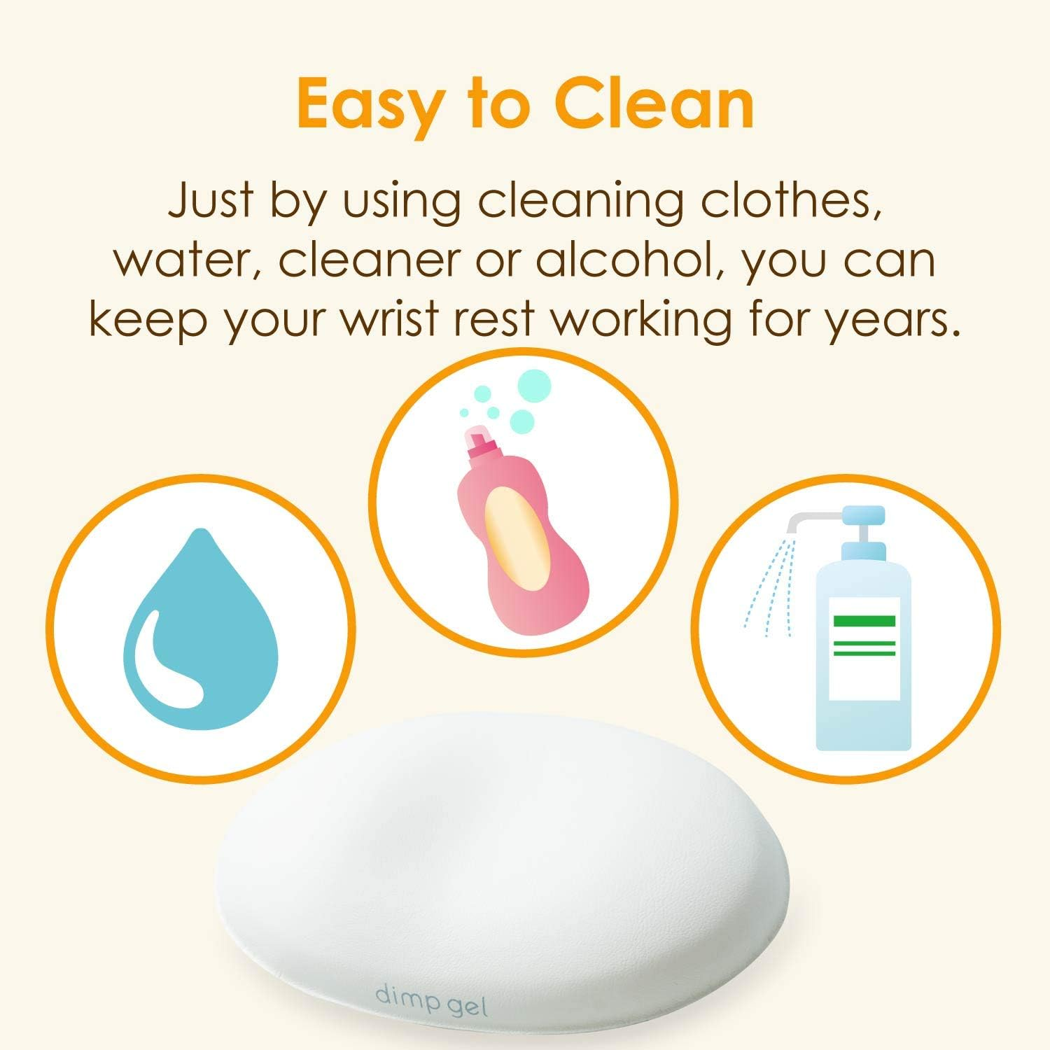 ELECOM Wrist Rest "Dimp Gel" / Memory Foam/Anti Skid/Ergonomic Design for Office/Gaming White MOH-DG01WH image number 1