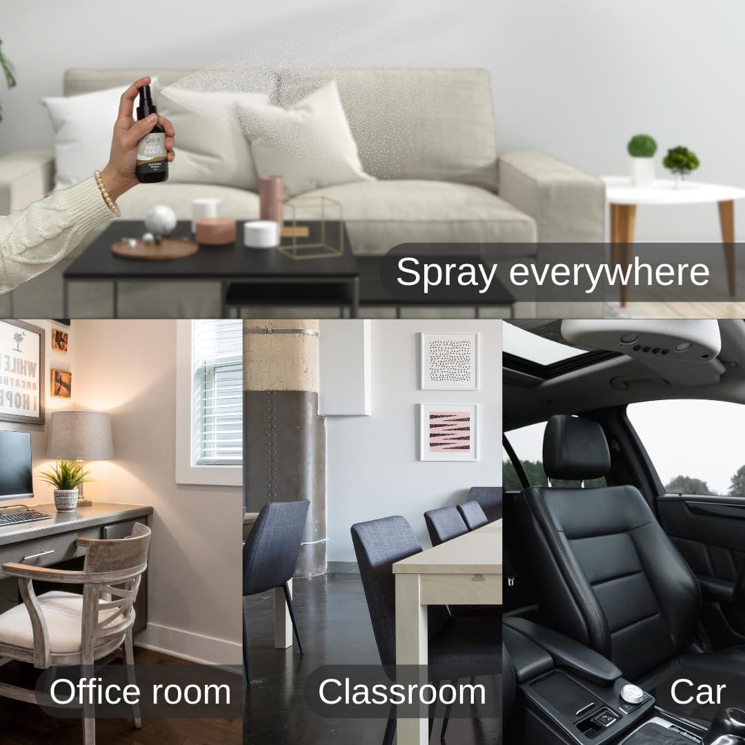 Palo Santo Clearing Spray 100Ml - Natural Essential Oil in Liquid Blend for Clearing and Cleansing Room & Home Spray for Meditation Yoga and Spiritual Spaces image number 3