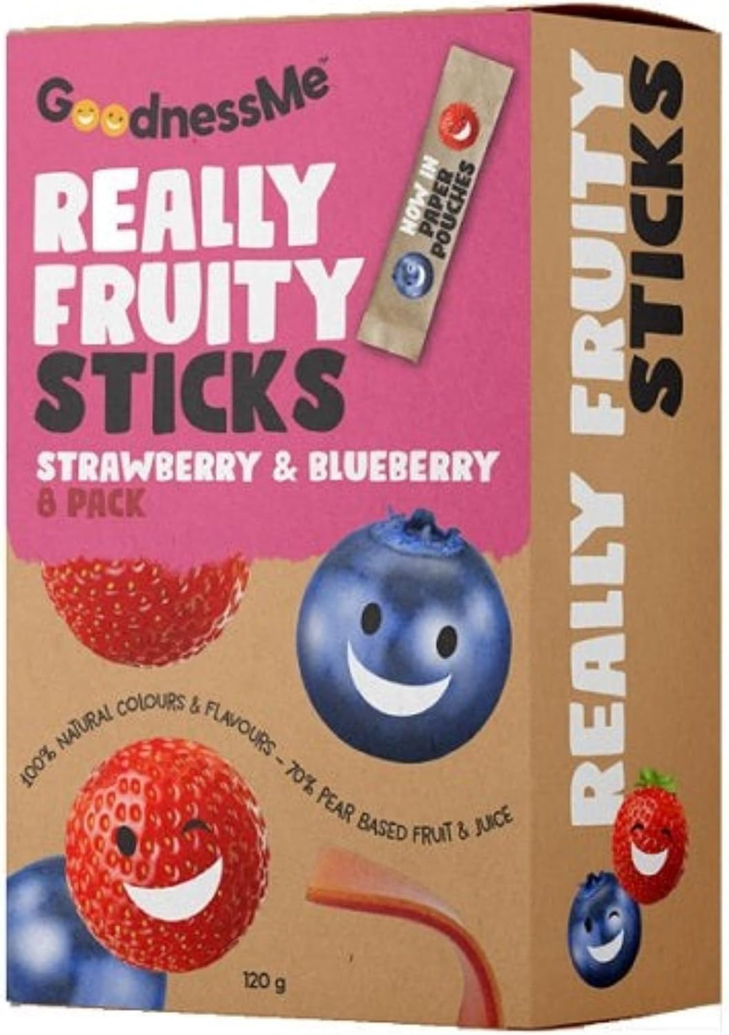 Goodnessme Sticks Strawberry & Blueberry 120G