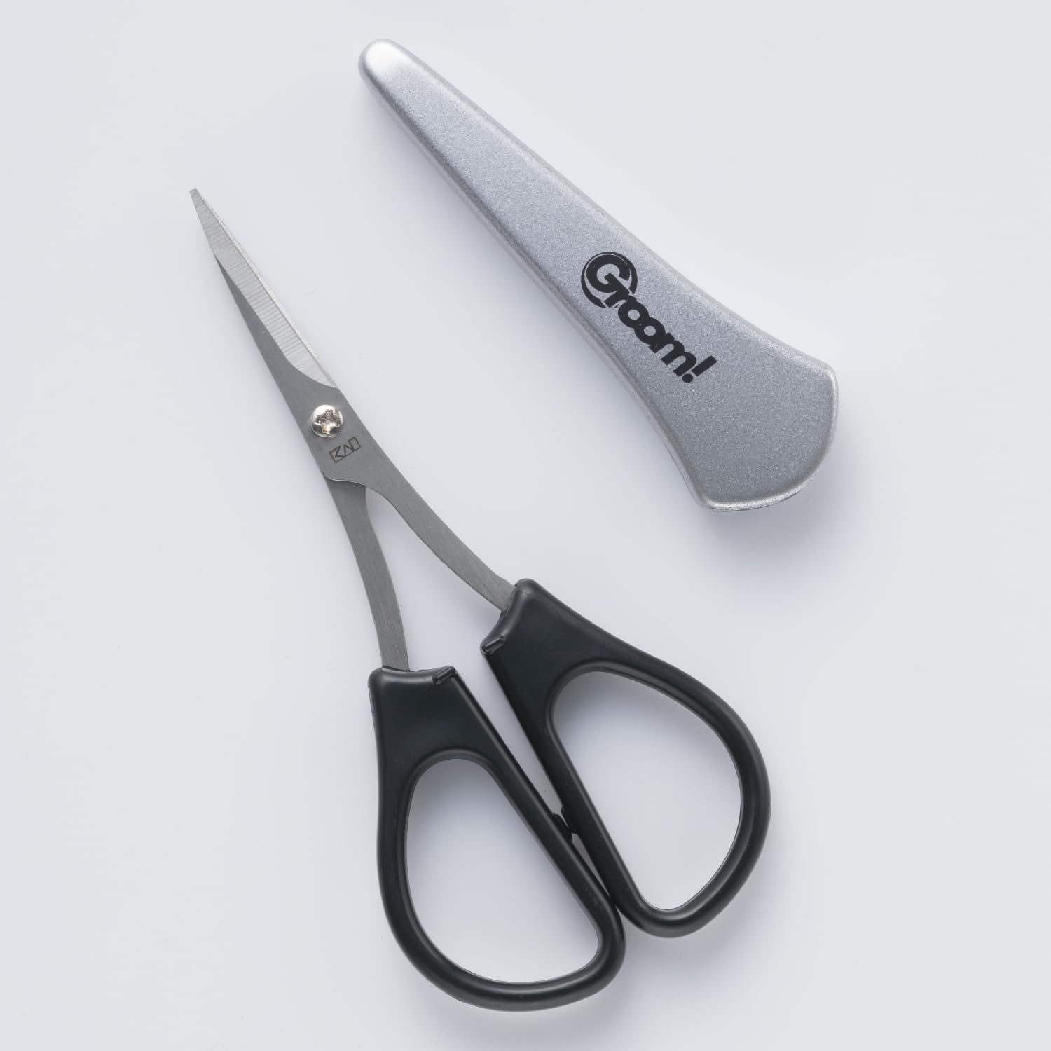 Kai KAI Groom! Fashionable Scissors Curved Blade with Cap Eyebrow Scissors Made in Japan HC1196 image number 2