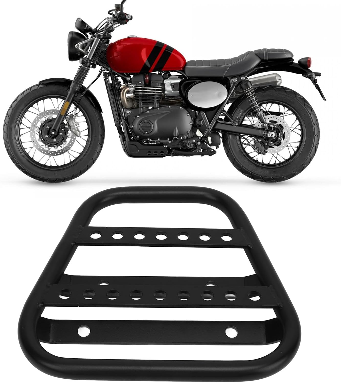 Black Motorcycle Rear Rack Seat Luggage Rack Motorcycle Luggage Shelf Rear Luggage Holder Rack for Street Scrambler 900 2016-2022 image number 2