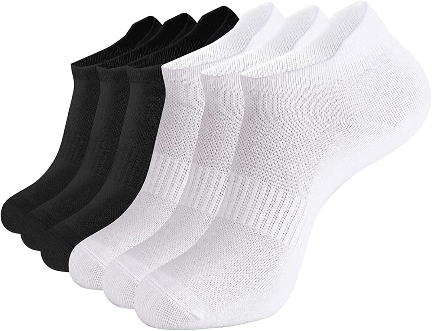 Women Ankle Athletic Running Socks,6 Pairs Low Cut Sports Tab Socks,Soft Thin No Show Socks for US Size 6-10
