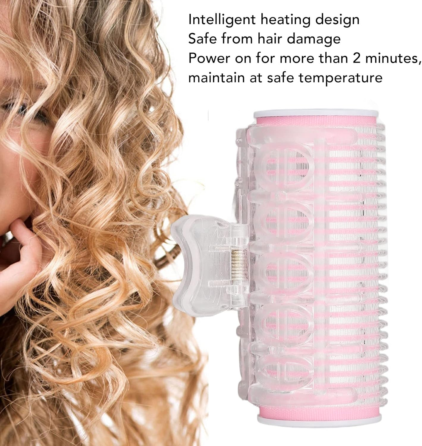 Portable Electric Heated Hair Rollers with Clip, USB Rechargeable Mini Ceramic Curling Rollers, Volumizing Hair Curler for Curly Bangs, Hot Hair Rollers for Quick and Easy Styling image number 2