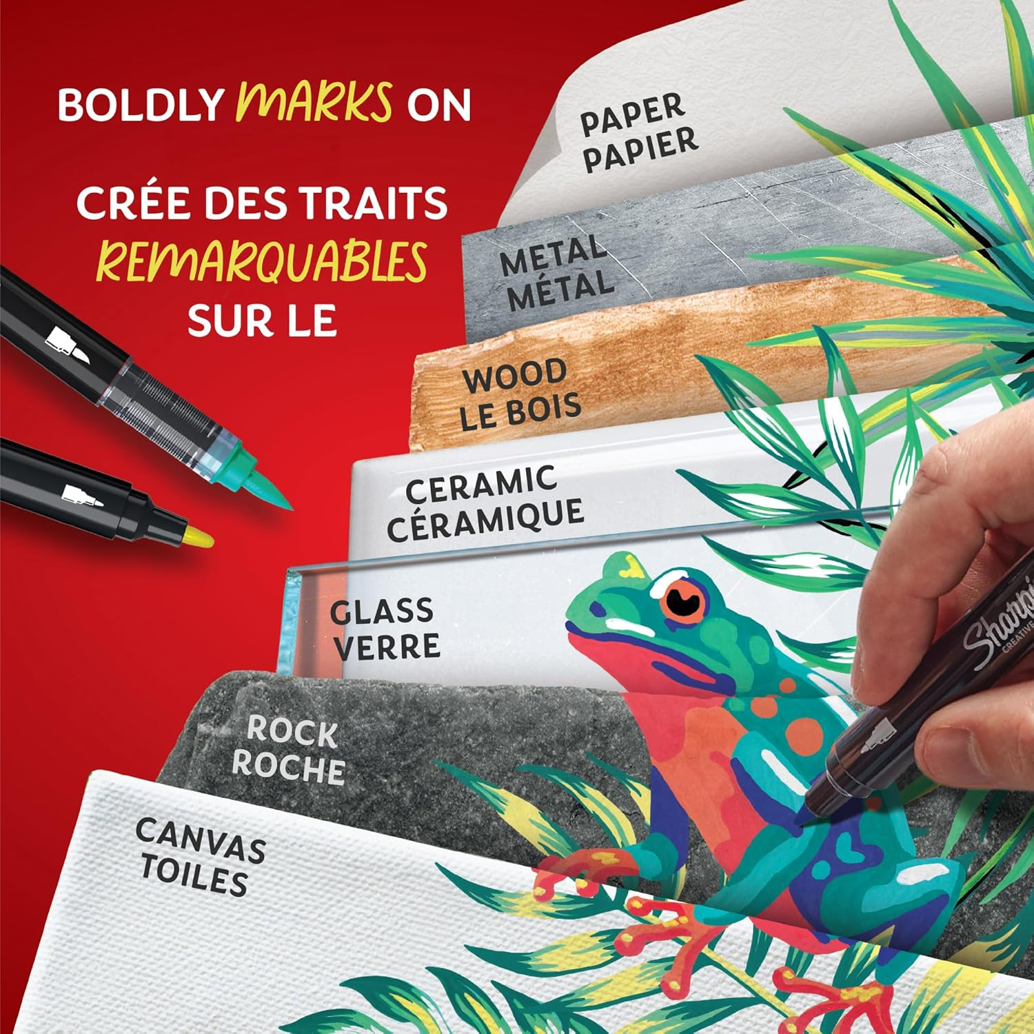 Sharpie Creative Water-Based Brush Tip Acrylic Marker, Assorted (Pack of 2) image number 4