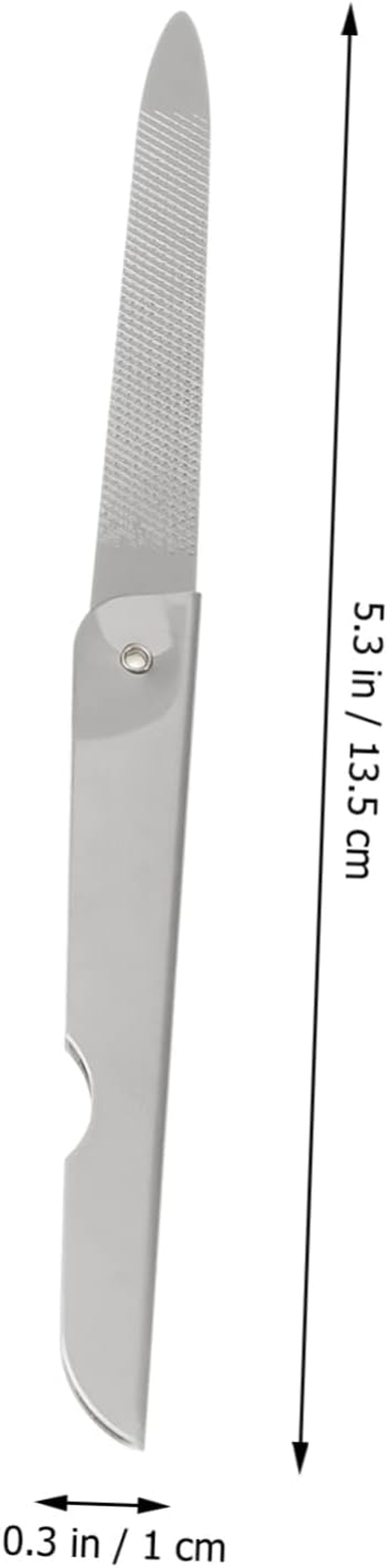 VICASKY 6Pcs Foldable Stainless Steel Nail Files and Nail Scissors Set Compact Manicure Tools for and Travel Use image number 3