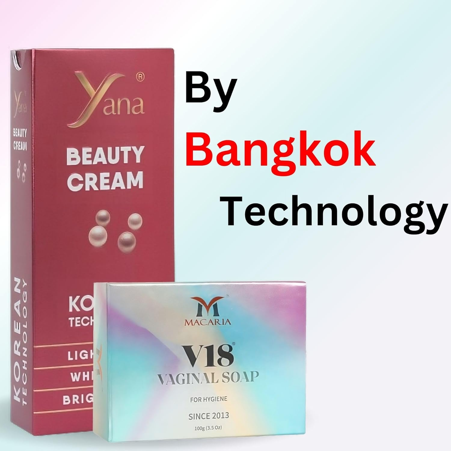 Yana Whitening Brightening Lightening Glutathione Night Cream with V18 Hygiene Wash Whitening Soap image number 1
