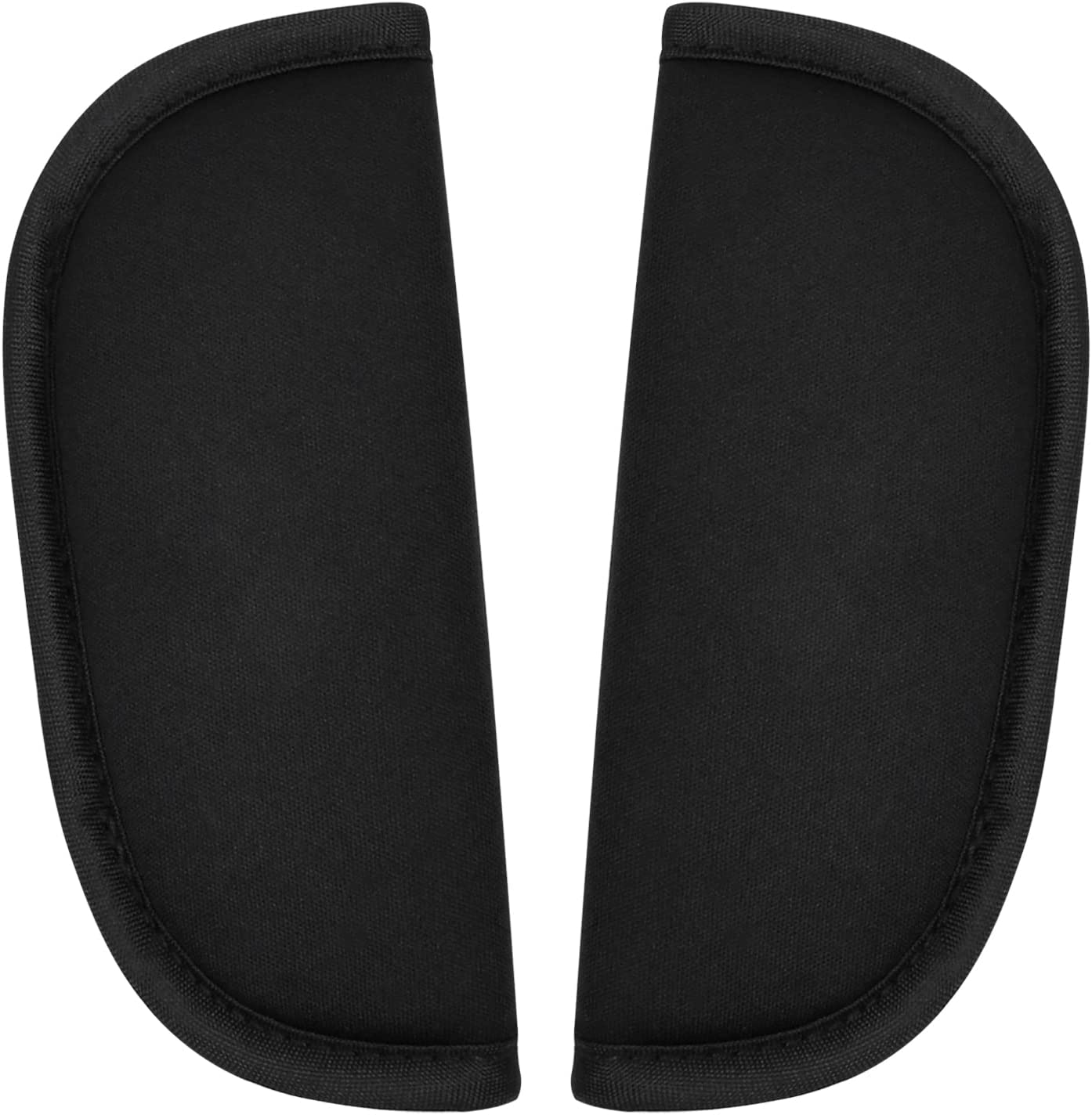 2 Pieces Baby Stroller Car Seat Strap Covers Universal, Seat Belt Pads for Kids, Car Seatbelt Strap Covers, Pushchair Strap Covers, Soft Seat Belt Cushion for Newborns Infants and Kids, Black image number 4