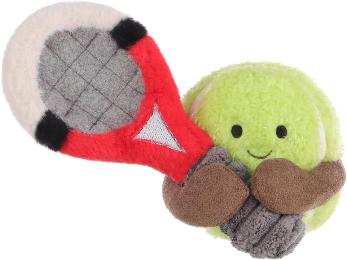 Apricot Lamb Happy Tennis Stuffed Animals for Kids, Soft Cute Plush Toys for Baby Girl and Boy, 4.8 Inches image number 6