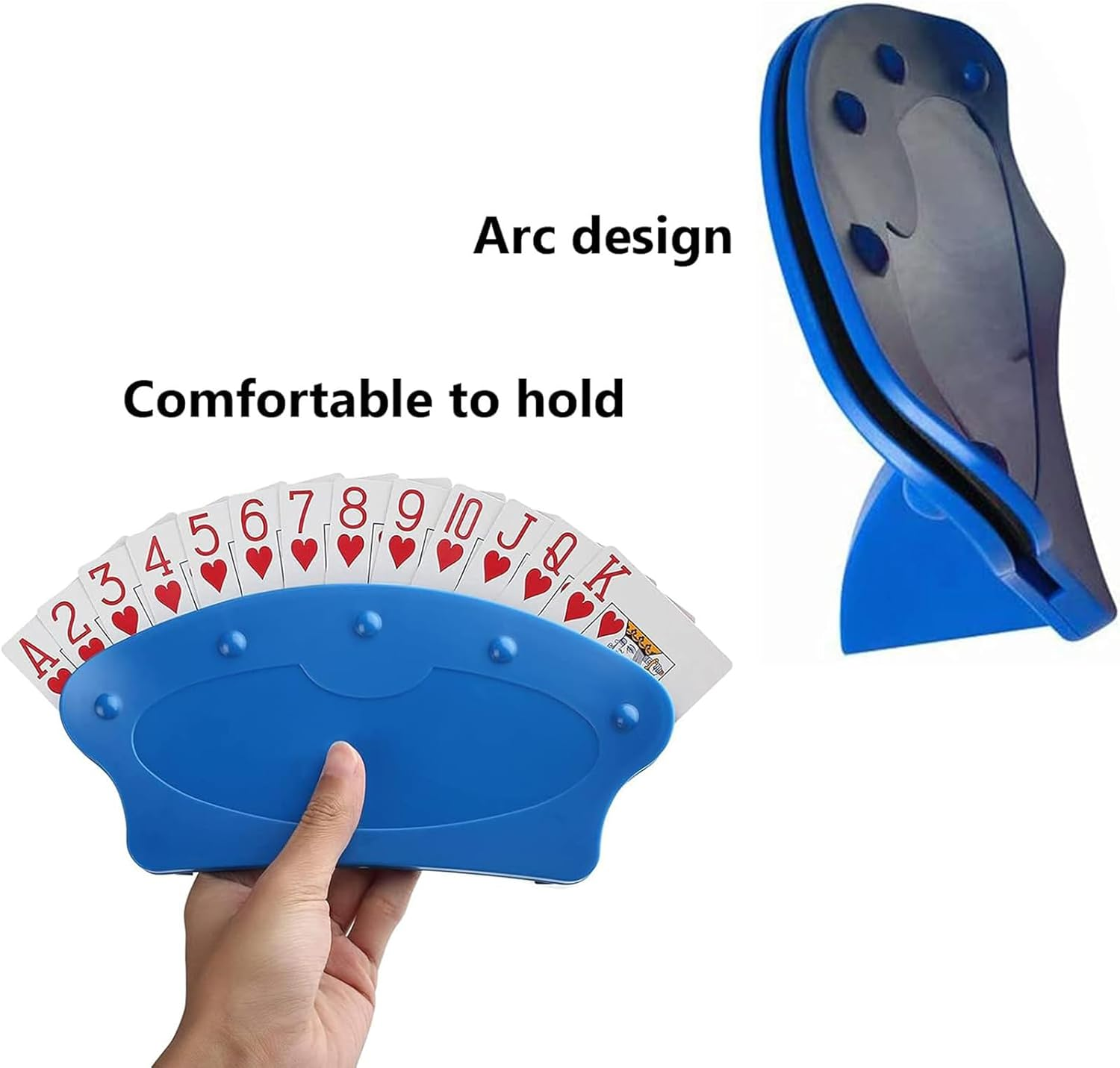 Set of 2 Hand Playing Card Organizer Playing Card Holder image number 3